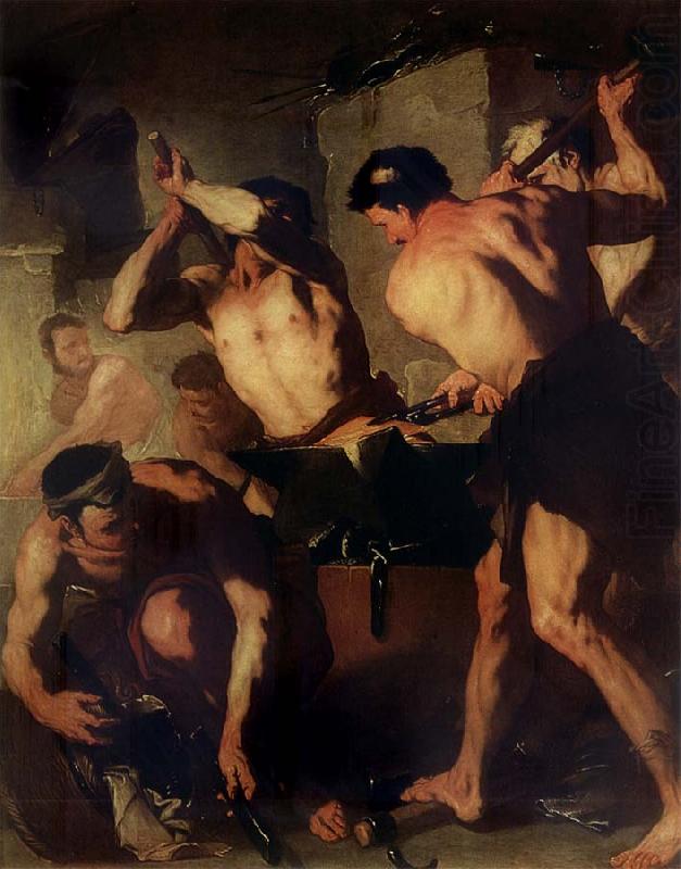 Luca  Giordano The Forge of Vulcan china oil painting image